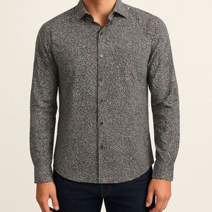 Robert Graham Berger Feather Print Button Front Shirt Mens Sz XL
Multicolor EUC